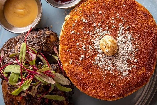 3350 Chamblee Tucker Road Atlanta, GA 30341 | pancakes and steak from Belle & Lily's Caribbean Brunch House