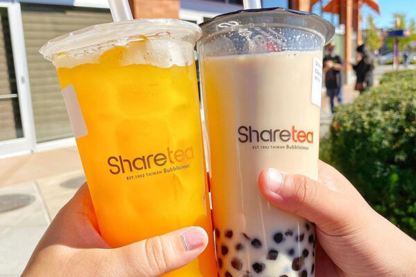 Boba Tea and a juice drink from Sharetea.