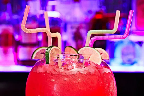 The Dunk Tank bowl cocktail from Bowlero.