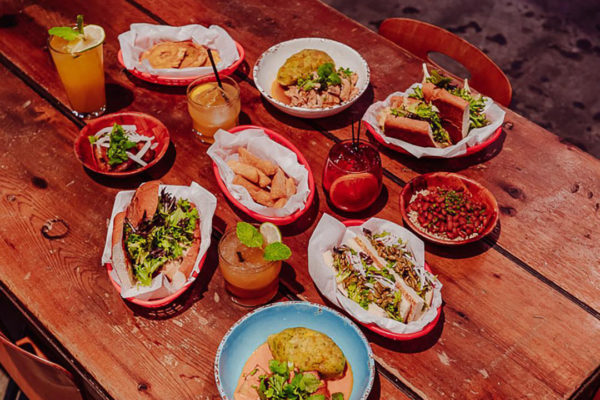 Puerto Rican food from El Super Pan in Ponce City Market. | Ponce City Market, 675 Ponce De Leon Ave NE, Atlanta, GA 30308