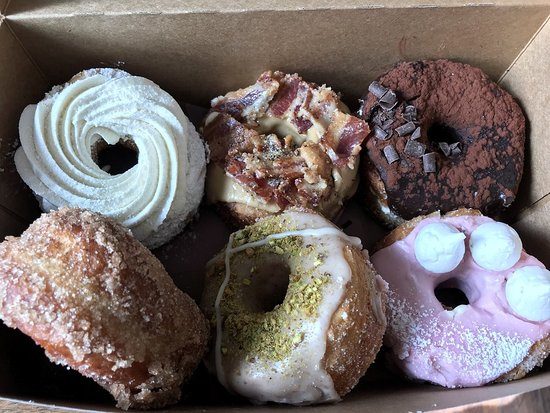 variety of donuts from five daughters bakery | 675 Ponce De Leon Ave NE n 143, Atlanta, GA 30308
