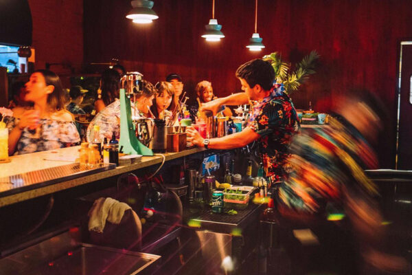 The bar at SOS Tiki Bar. | 340 Church St, Decatur, GA 30030