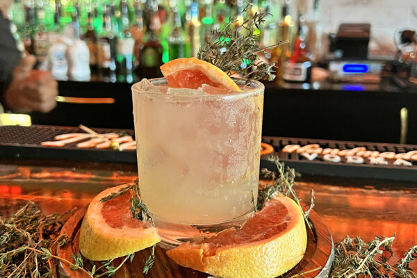 A grapefruit cocktail from Gocha's Tapas Bar in Sandtown - 5829 Campbellton Rd SW, Suite 116 Atlanta, GA