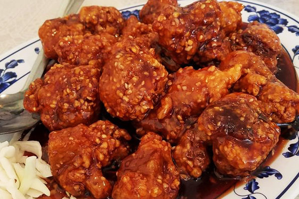 Harmony Vegetarian - Sesame Chicken | Photo: Yelp | Orient Center Shopping Plaza 4897 Buford Hwy NE #109 Chamblee, GA 30341