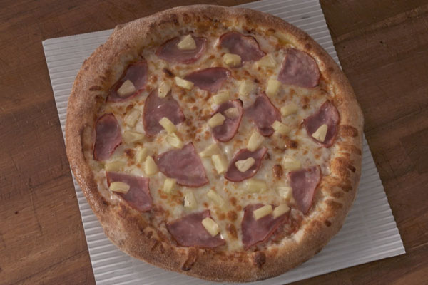 the Hawaiian pizza