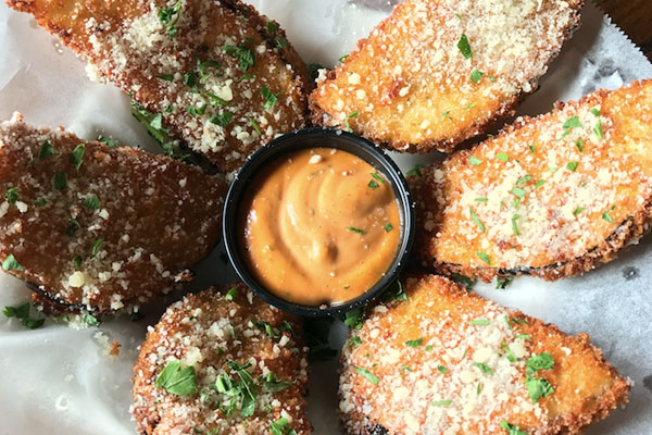 fried eggplant chips from Hearth Pizza Tavern 