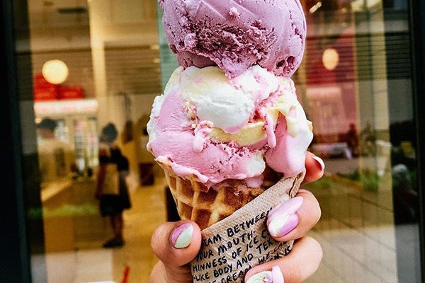 A double scoop from Jeni's Ice Cream. | Multiple Locations