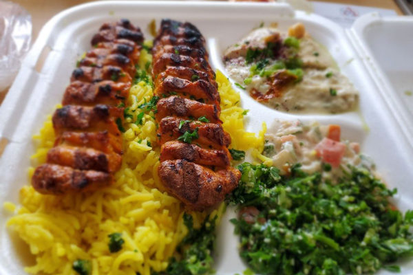 Jerusalem Bakery - Spicy Chicken Kufta Plate | Photo: Yelp | 1175 Franklin Rd, Marietta, GA 30067