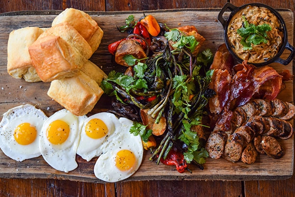 breakfast platter at lady bird | 684 John Wesley Dobbs Ave NE, Atlanta, GA 30312