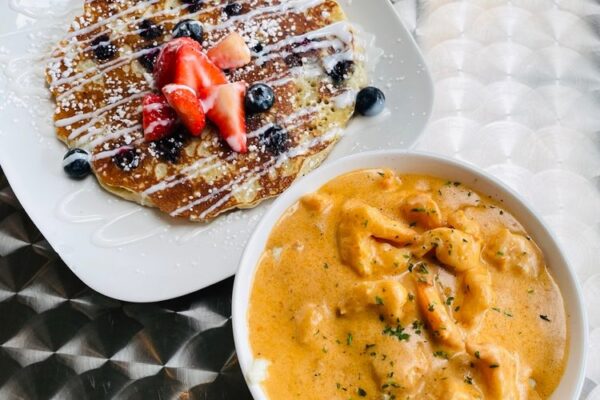 Blueberry Pancake- Shrimp & grits- 1900 Second Ave Decatur, GA