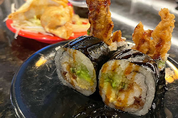 sushi rolls from revolving sushi factory | 865 North Main Street Suite 108Alpharetta, GA 30004