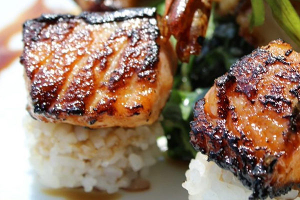 miso salmon bites from Silverspot Cinemas. | 960 Battery Ave SE Suite 5000, Atlanta, GA 30339