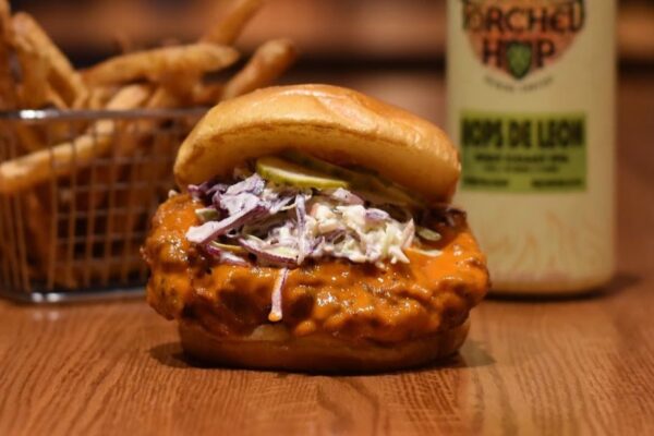 Torched Hop Brewing Co. chicken sandwich | 249 Ponce De Leon Ave NE Atlanta, GA 30308