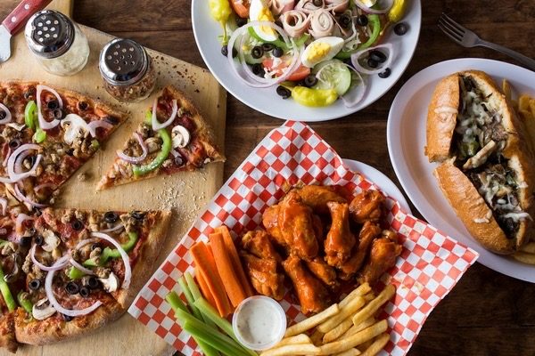Whitehall Tavern- Pizza, wings, salad | Photo: Ubereats.com | 2391 Peachtree Rd, Atlanta, GA 30305