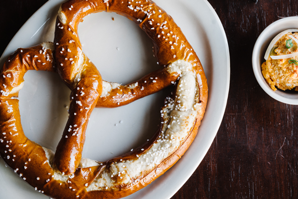 riesenbretzel pretzel from Der biergarten