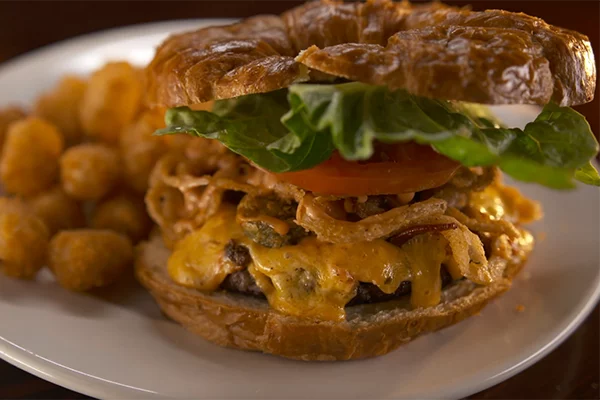 the Awesome Burger at Black Bear Tavern