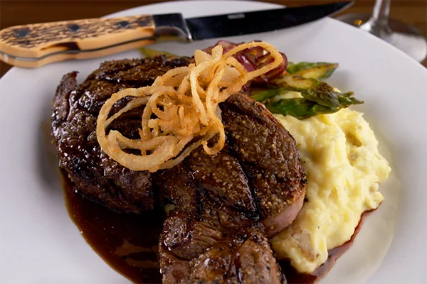 Steak with yukon mashed potatoes from Branchwater