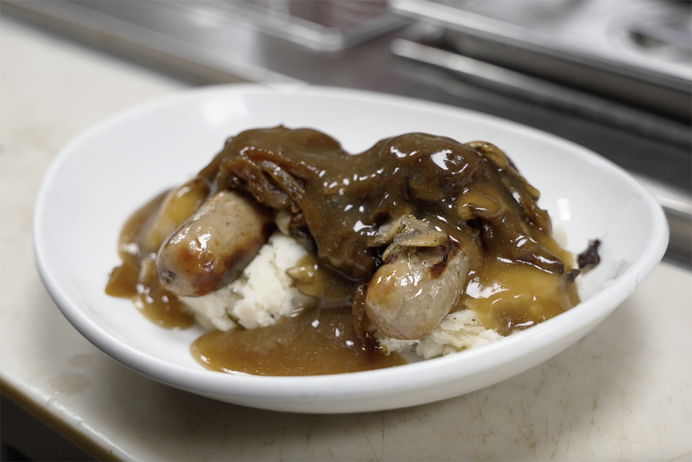 Bangers and Mash from Brewhouse Cafe in Little Five Points - 401 Moreland Ave NE, Atlanta, GA 30307