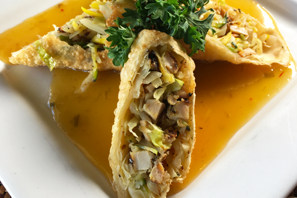 the jerk chicken eggrolls 