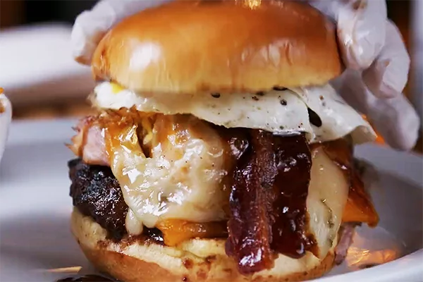 The tavernator burger from Corner Tavern