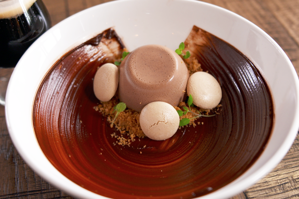 chocolate panna cotta from Foundation Social Eatery