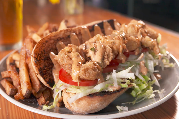 Oyster Po' boy from Ladybird Grove and Mess hall