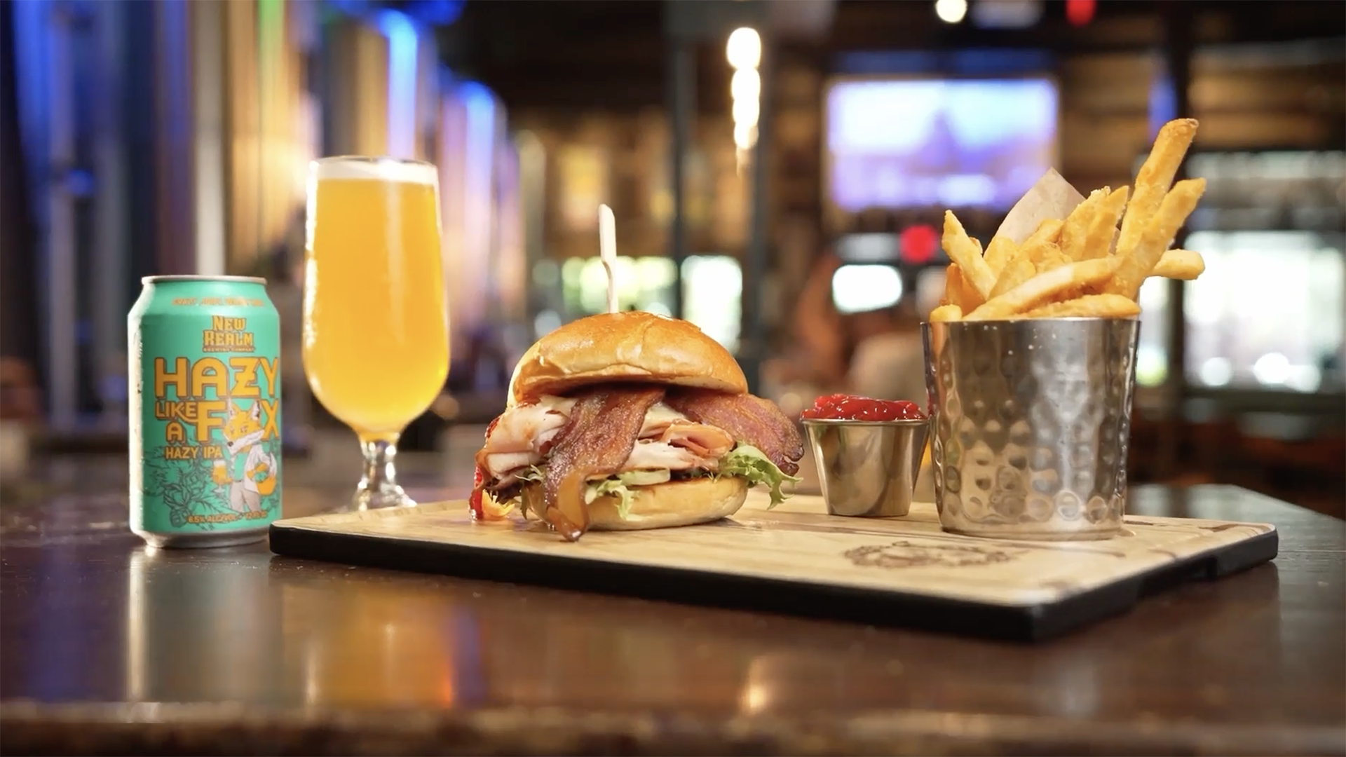 Roasted turkey sandwich from New Realm Brewing.