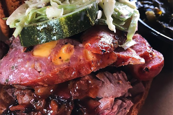 the flipsecutioner sandwich at Smokejack BBQ