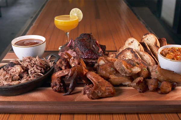 Barbecue board from Ladybird grove and mess hall